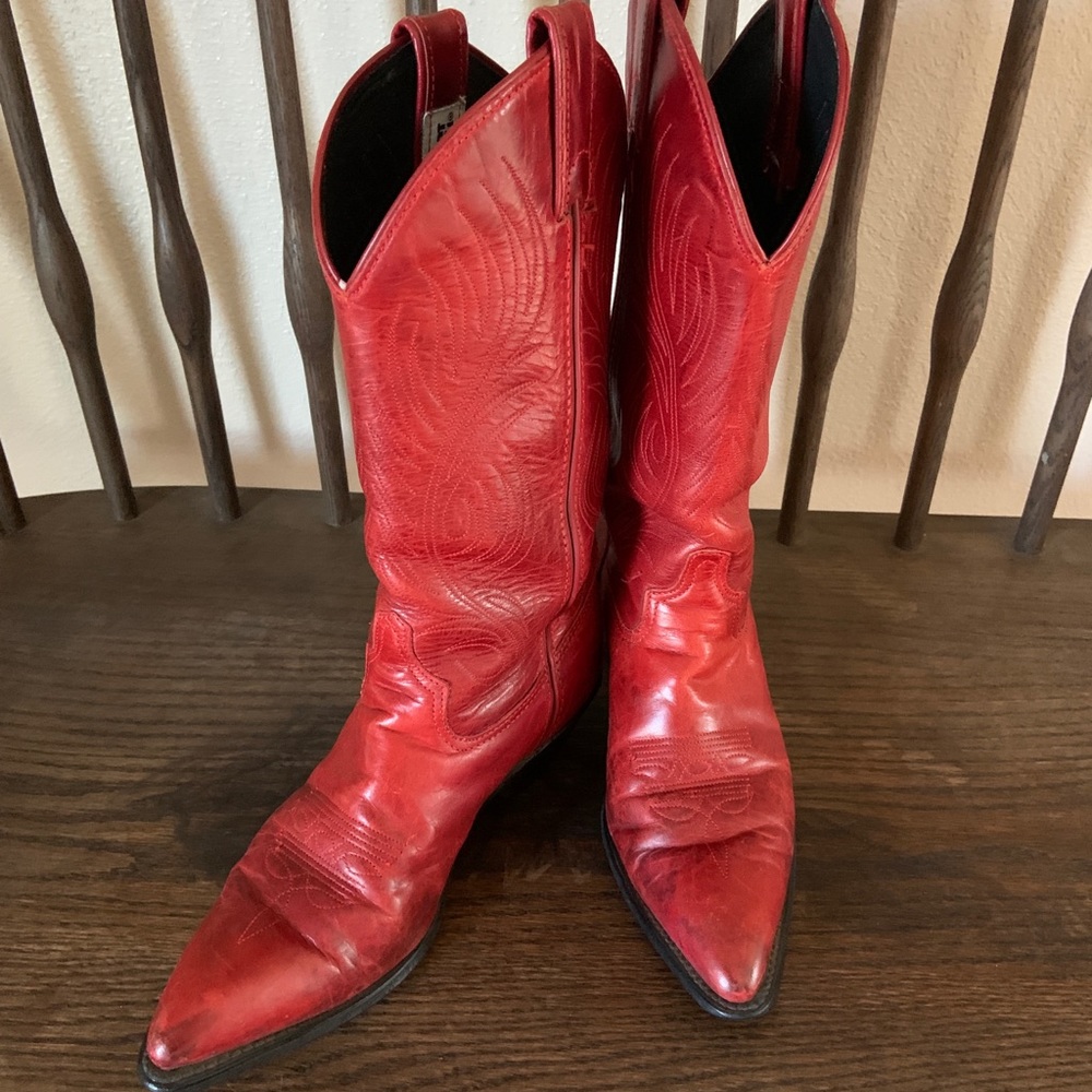 ***SOLD*** Red Cowboy Boots